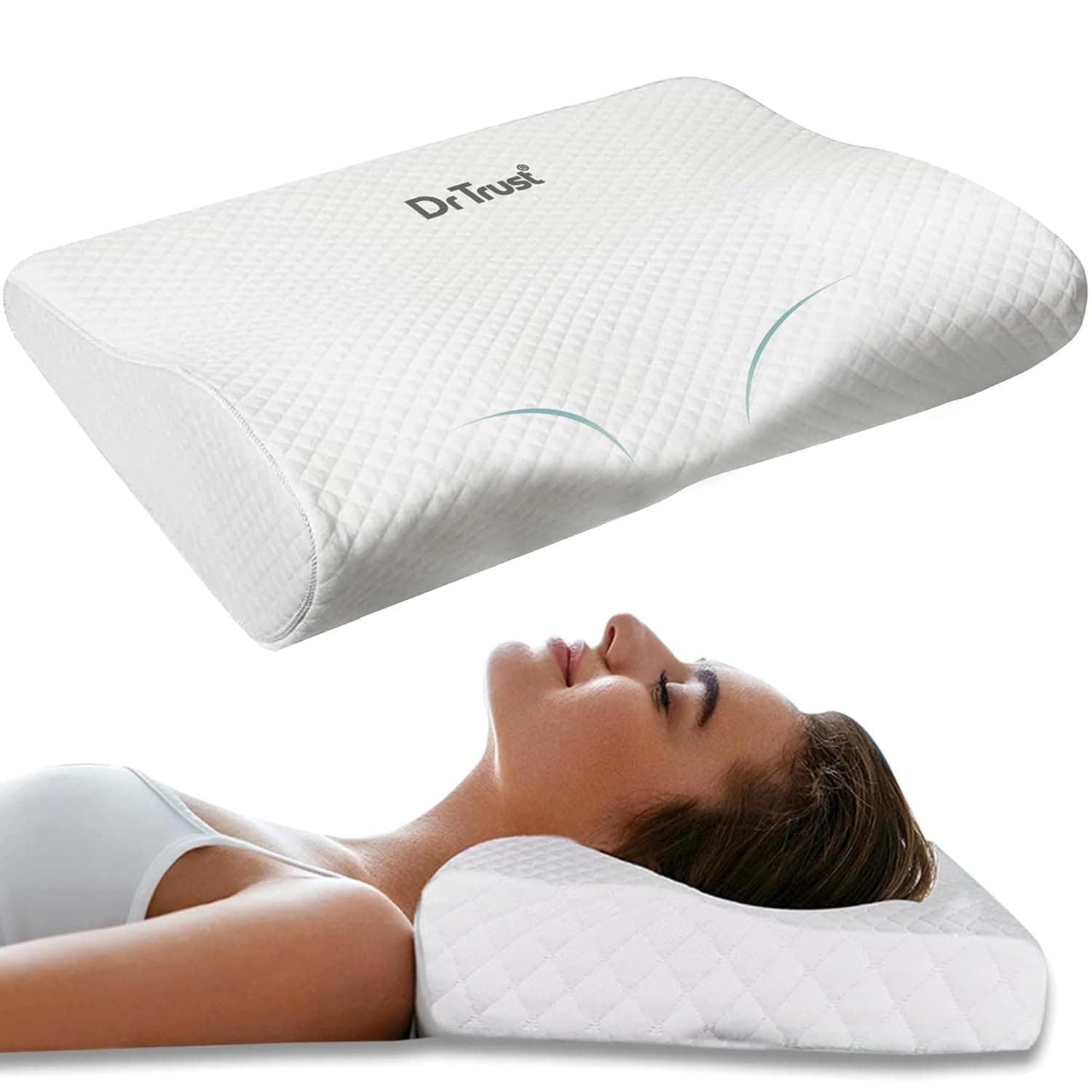 Dr Trust Orthopaedic Memory Foam Cervical Pillow for Neck Support