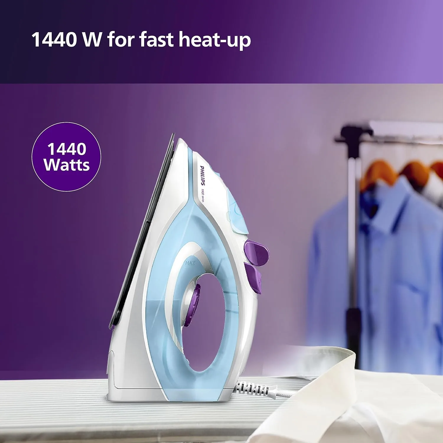 Philips GC1905 1440W Non-Stick Soleplate Steam Iron