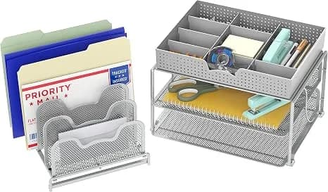 Simplehuman Dual Compartment Mesh Desk Organizer